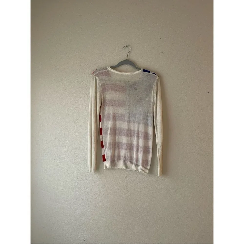 American flag themed sweater xs‎